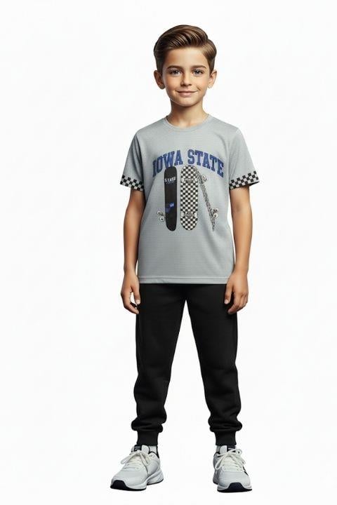 TARIK ERKEK ÇOCUK STATE BASKILI PENYE PİJAMA TAKIMI