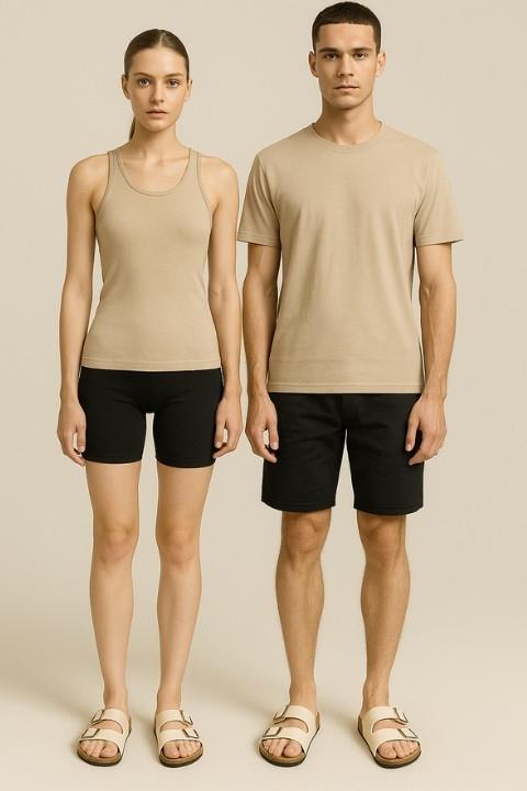 Unisex Tokalı Terlik - Beyaz