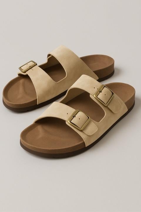 Unisex Tokalı Terlik - Sütlü Kahve