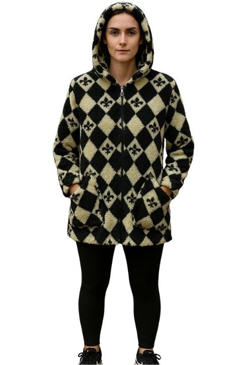 Welsoft Yıkanabilir Peluş Kumaş Çift Cepli Kadın Polar