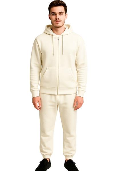 3 İplik Fermuarlı Kapüşonlu Swet