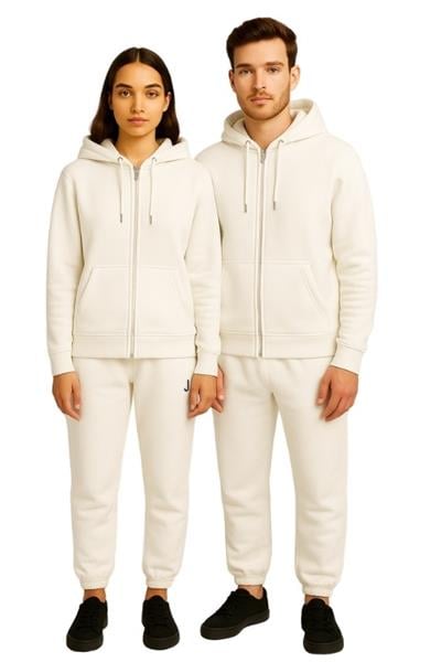 3 İplik Fermuarlı Kapüşonlu Swet