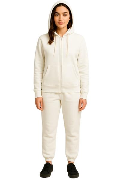 3 İplik Fermuarlı Kapüşonlu Swet