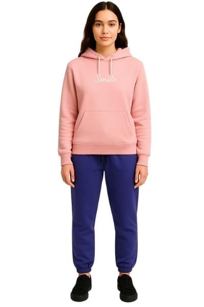 KANGURU CEP SWEAT-PUDRA PEMBE