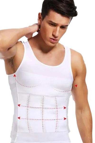 Liza  500  Korseli  Erkek Atlet -Beyaz