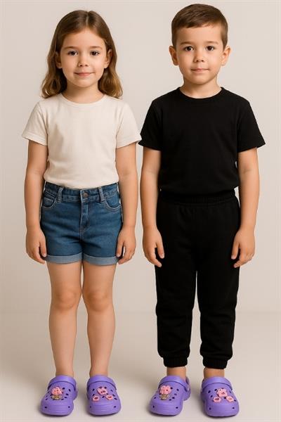 Unisex Twingo Emojili Terlik - Lila