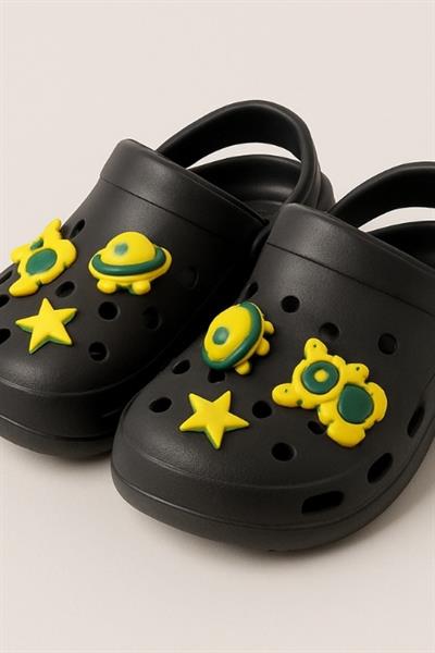 Unisex Twingo Emojili Terlik - Siyah