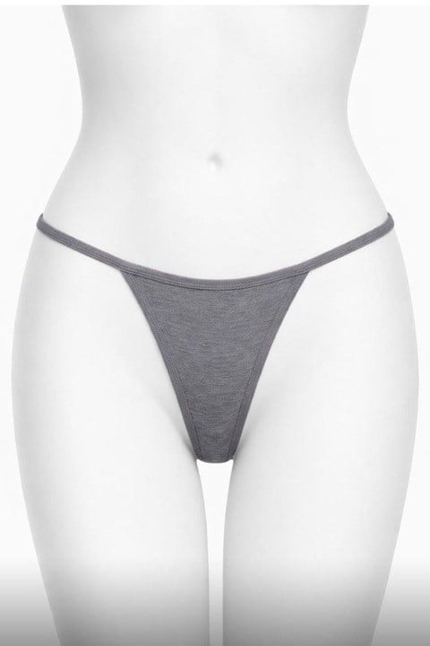 1 Adet Likralı  Tanga - Gri