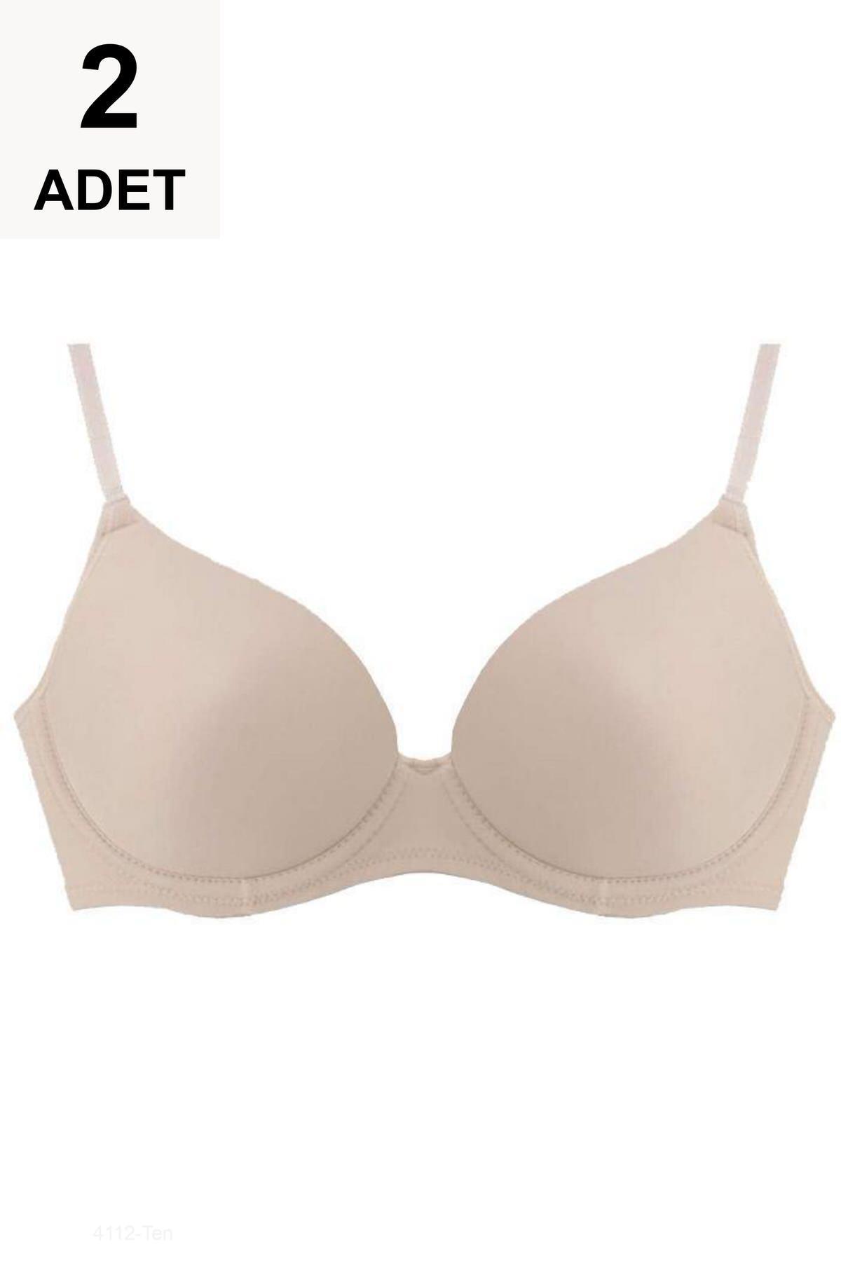 2 Adet Desteksiz Sütyen - Ten
