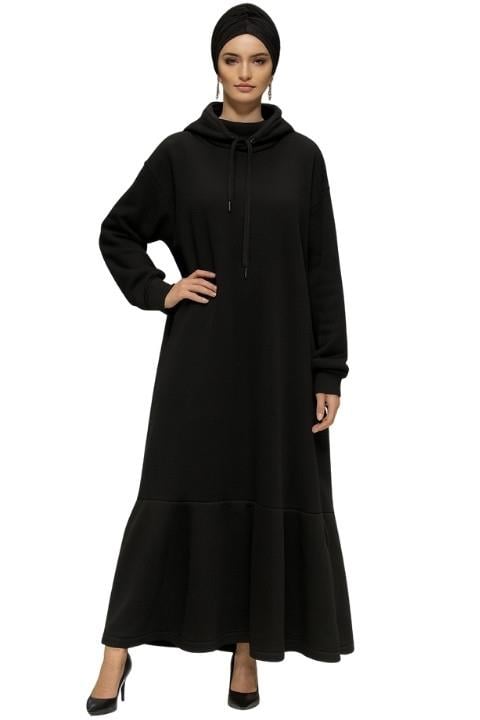 3 İplik Elbise- Siyah