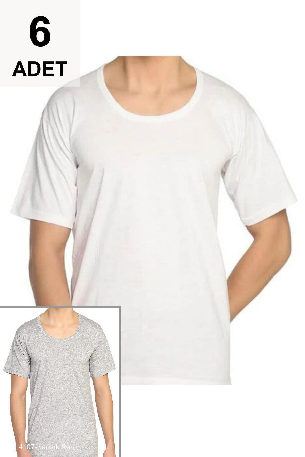 6 Adet Bisiklet Yaka Erkek Fanila