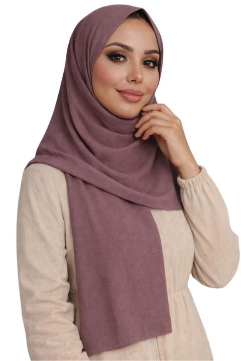 Battal Boy Pamuk Eşarp - Gül Rengi