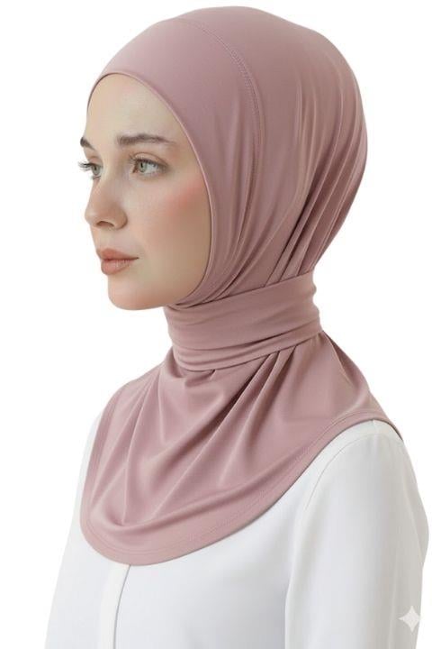 Belinda Kadın Çıtçıtlı Fular Şal - Pudra Pembe
