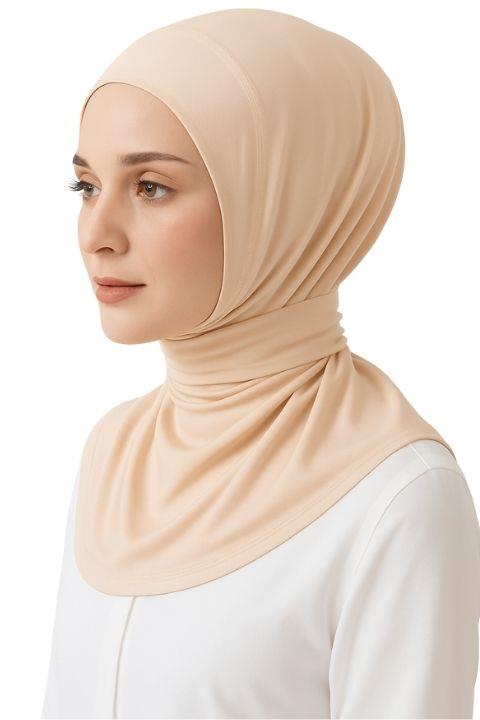 Belinda Kadın Çıtçıtlı Fular Şal - Ten