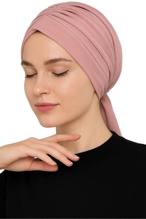 Belinda Pileli Dış Bone - Pudra Pembe