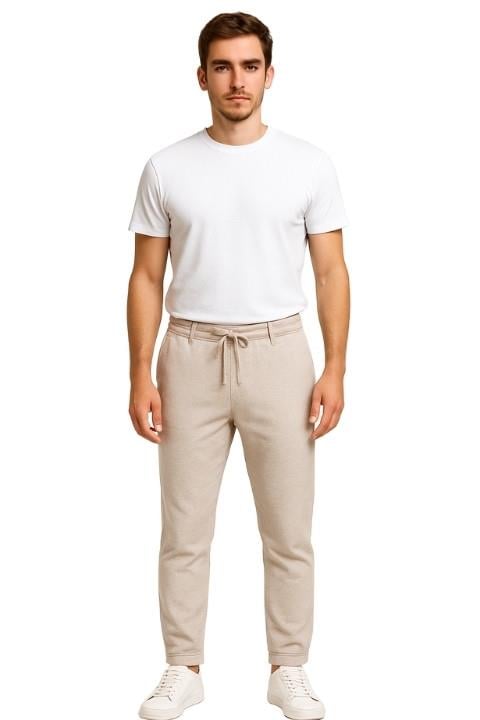 DİYAGONEL PANTOLON-BEJ