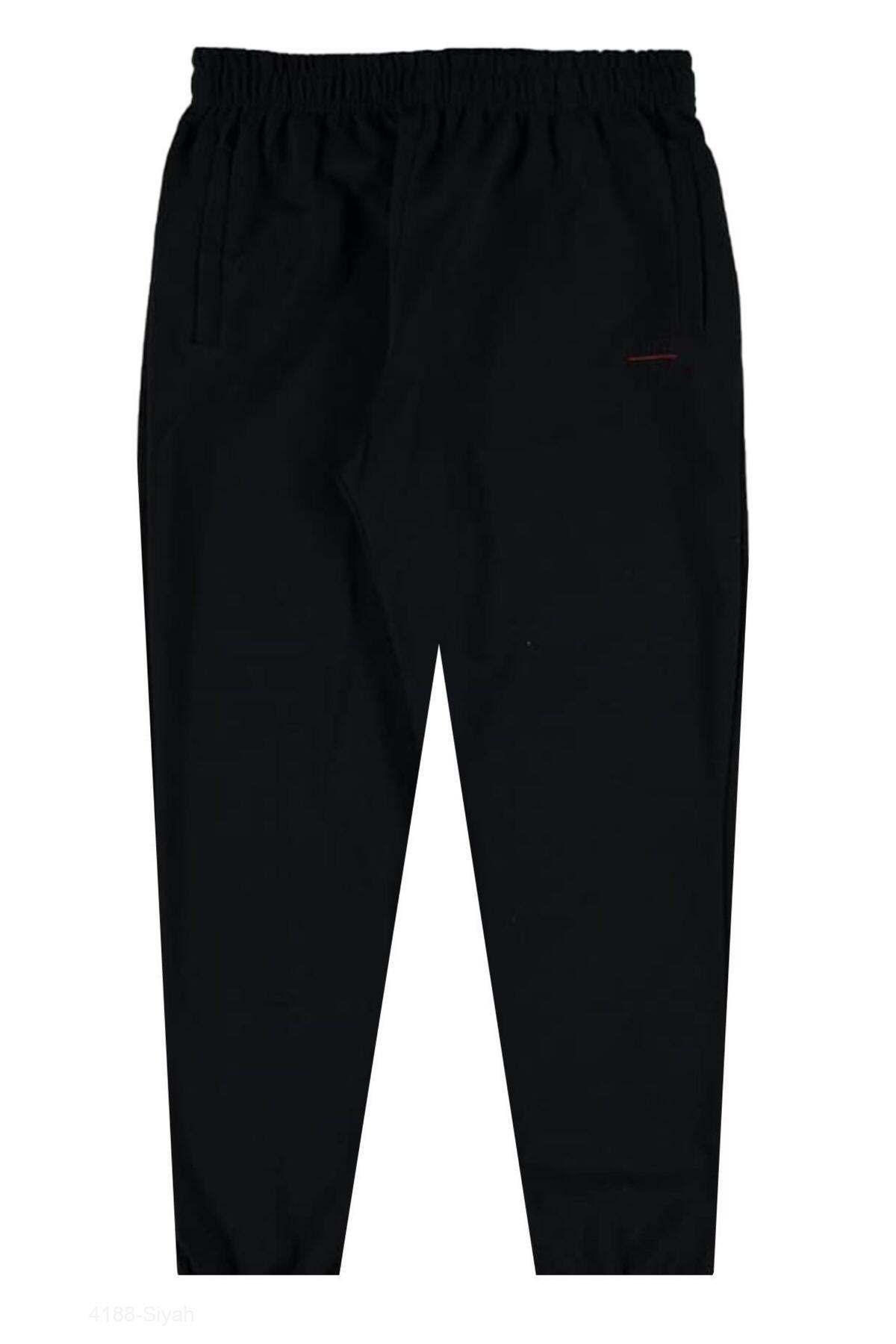 Düz Paça Erkek Pijama - Siyah