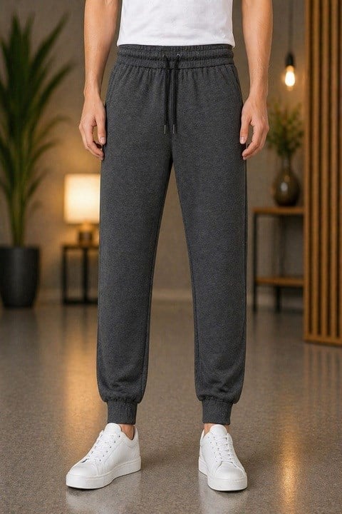 Erkek Lastik Paça Kompakt Eşofman Altı -Antrasit