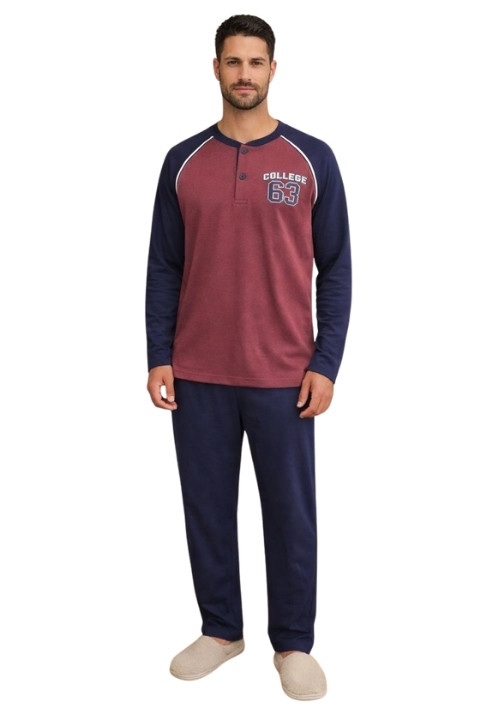 Erkek Uzun Kol İki İplik Şardonlu Pijama Takım 2095 HFZ