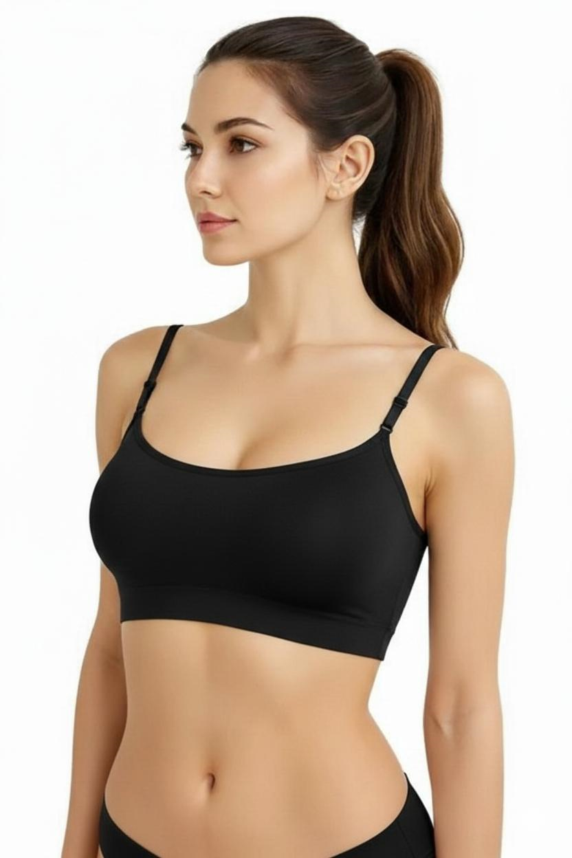 İp Askılı Pedli Büstiyer-Siyah