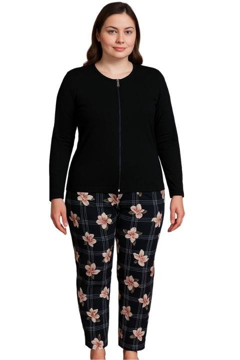Jenika Kadın Süet Viskon Pijama Takımı