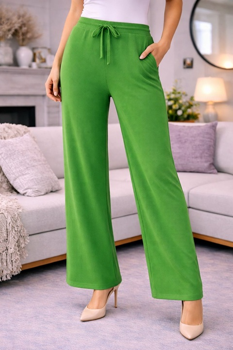 KADIN CEPLİ TORBA PANTOLON-ÇİMEN YEŞİLİ