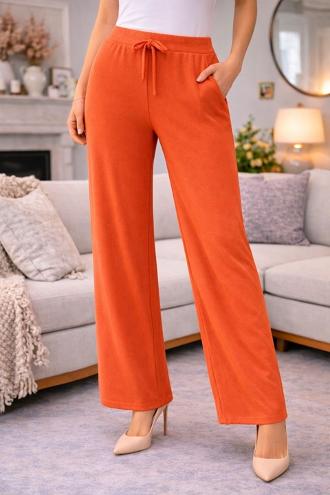 KADIN CEPLİ TORBA PANTOLON-TURUNCU