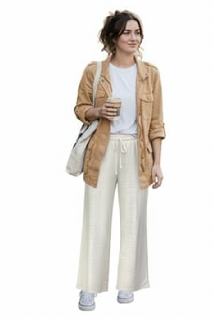 KADIN KETEN PANTOLON-EKRU