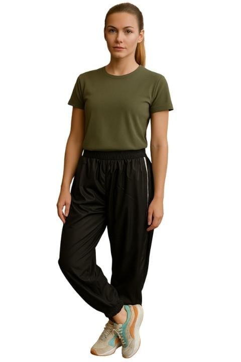 KADIN PARAŞÜT EŞOFMAN ALTI-SİYAH