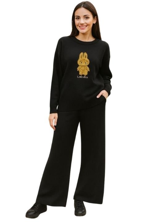 Kadın Triko İkili Takım - Siyah