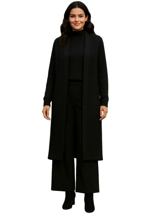 Kadın Triko Üçlü Takım - Siyah