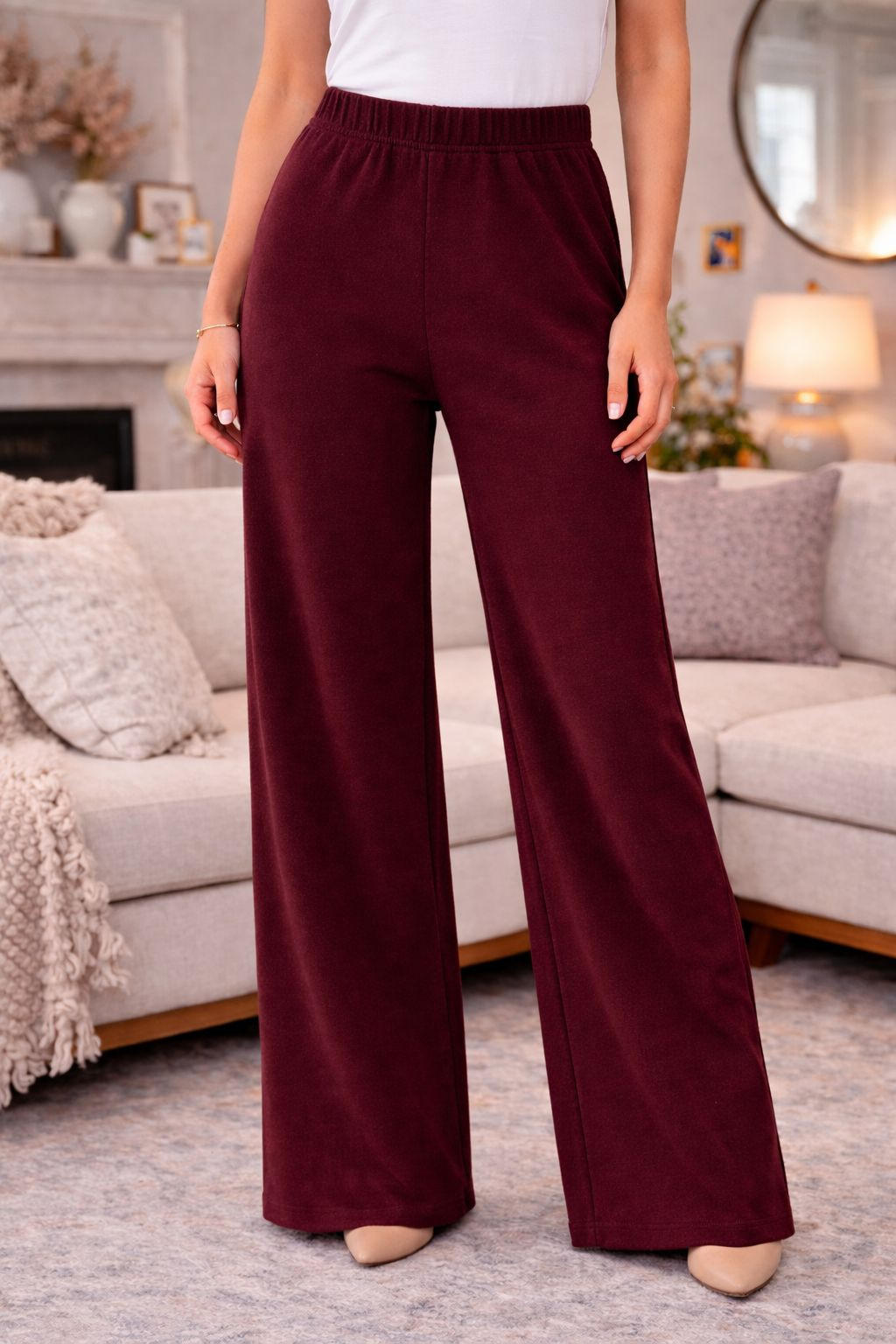 Kapkorşe Pantolon - Bordo