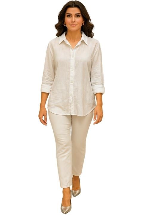 KETEN KADIN GÖMLEK :2458514-532