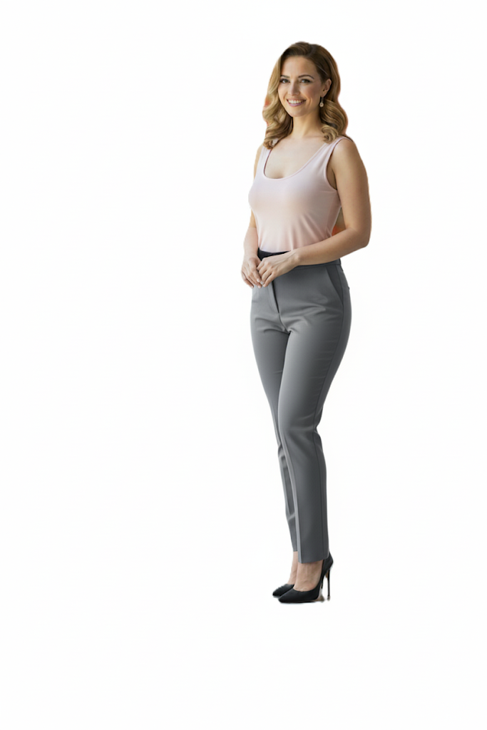 LASTİKLİ KADIN PANTALON-ANTRASİT