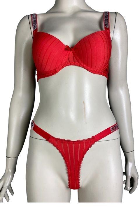 LOVE SECRET DOLGULU 2 Lİ SÜTYEN TAKIM -KIRMIZI