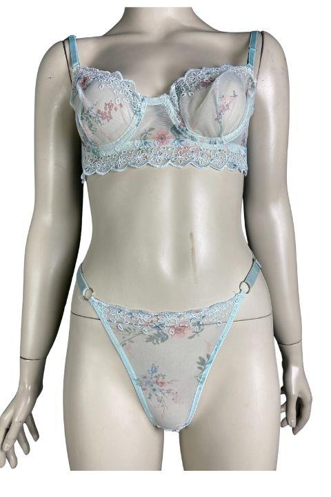 LOVE SECRET FATNEZİ BRODE  SU YEŞİLİ DESENLİ