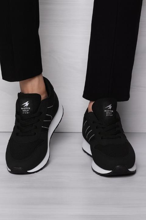MESTER MİND 007 ERKEK SPOR AYAKKABI  SİYAH BEYAZ