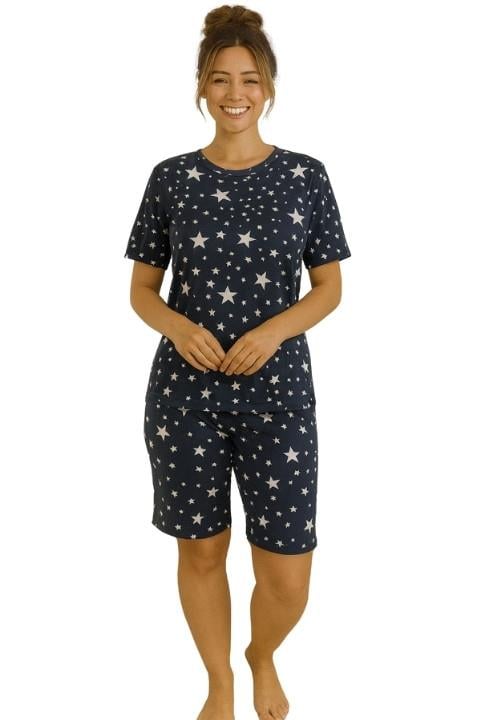 MİLAN KISA KOL KAPRİLİ PİJAMA TAKIMI