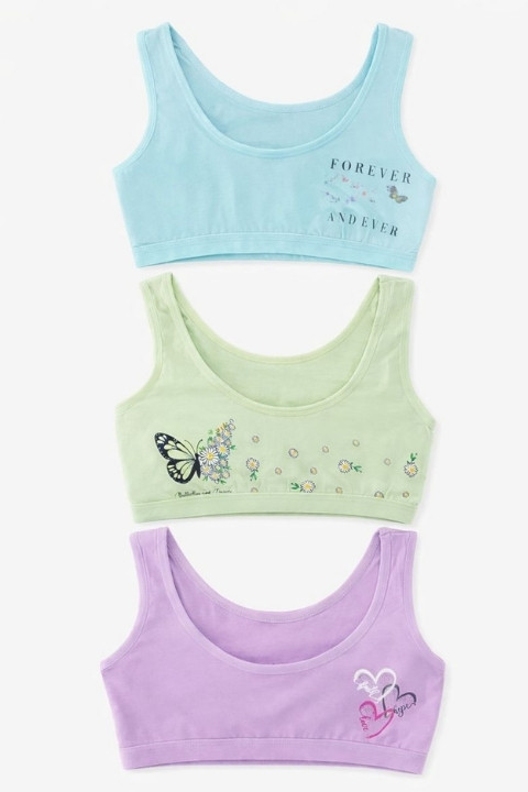 STİL BASKILI LİC. KA ASKI KIZ ÇOCUK  BÜSTİYER