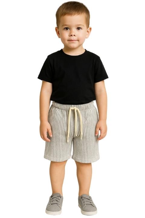 SU YOLU ÇOCUK ŞORT GRİ KOD:0287548-37