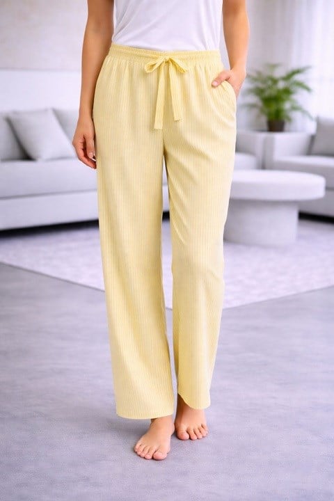 SU YOLU KADIN PANTOLON SARI KOD :0287548-37