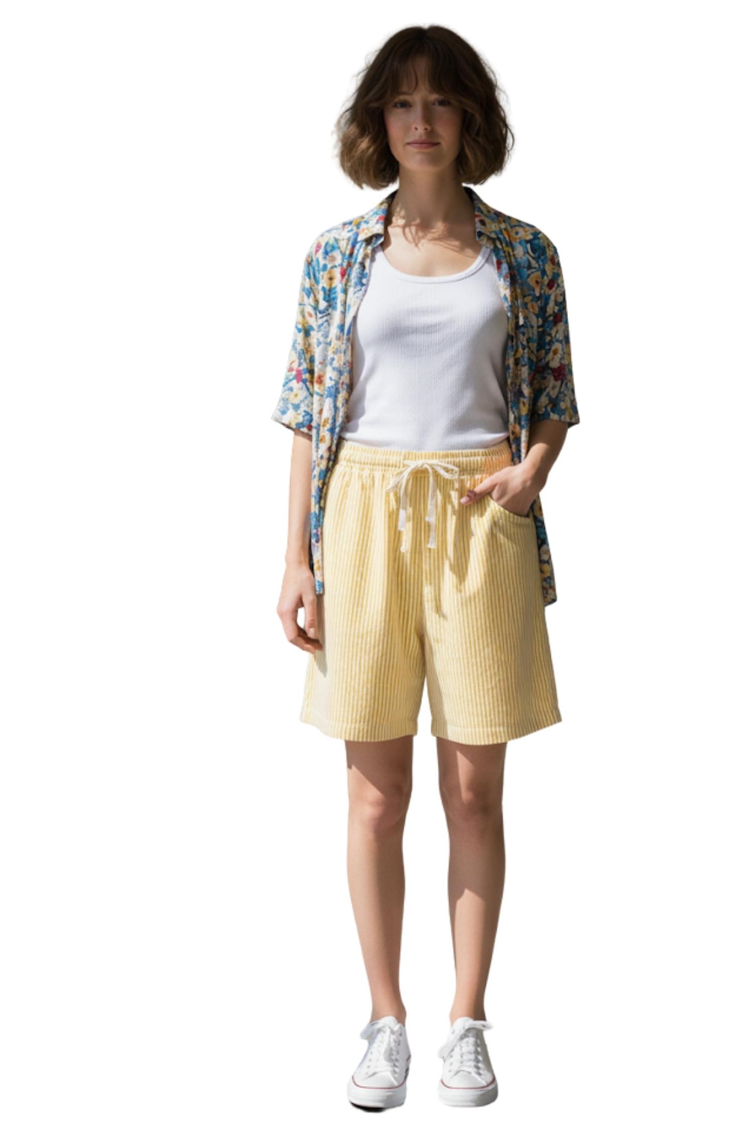 SU YOLU KADIN ŞORT TURUNCU KOD :0287548-37