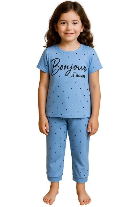 Tarık Kız Çocuk Milan Pijama Takımı - Mavi