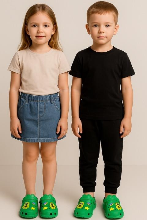 Unisex Twingo Emojili Terlik - Yeşil