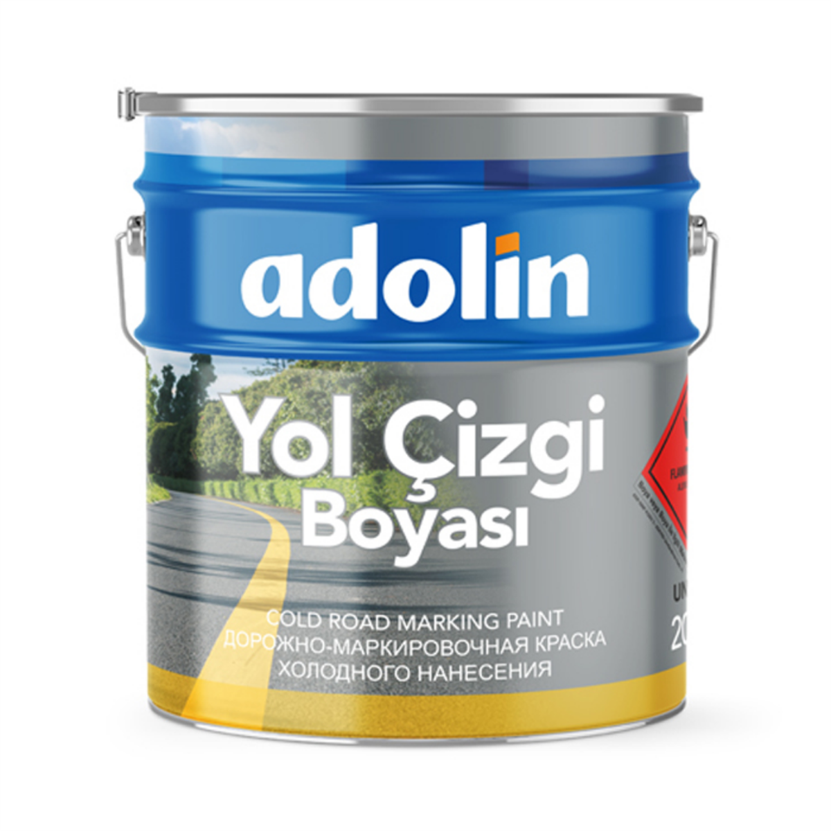 Adolin Yol Çizgi Boyası 3 Kg (Siyah)