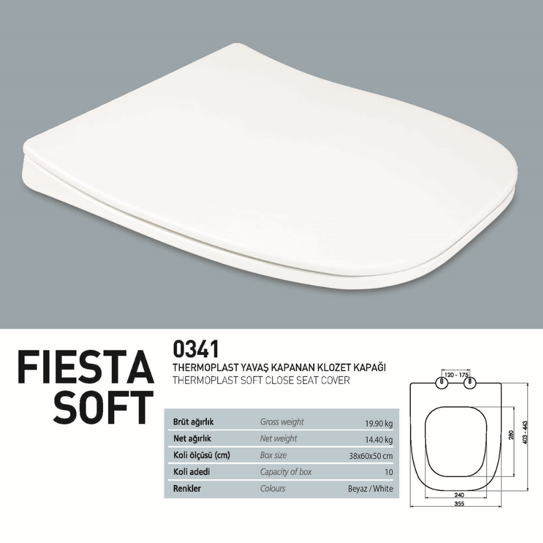 NKP Fiesta Soft Yavaş Kapanır Klozet Kapağı