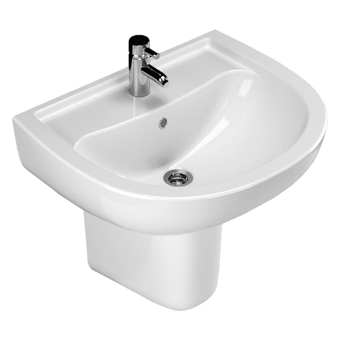 Turavit Alize 60 cm Lavabo+Yarım Ayak
