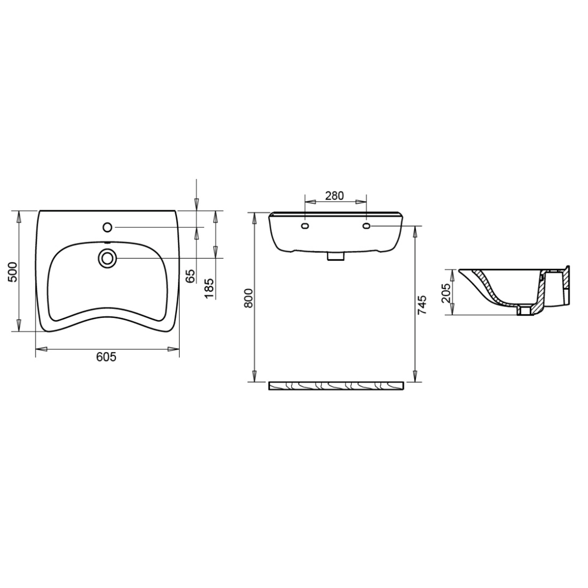 Turavit Bedensel Engelli Lavabo