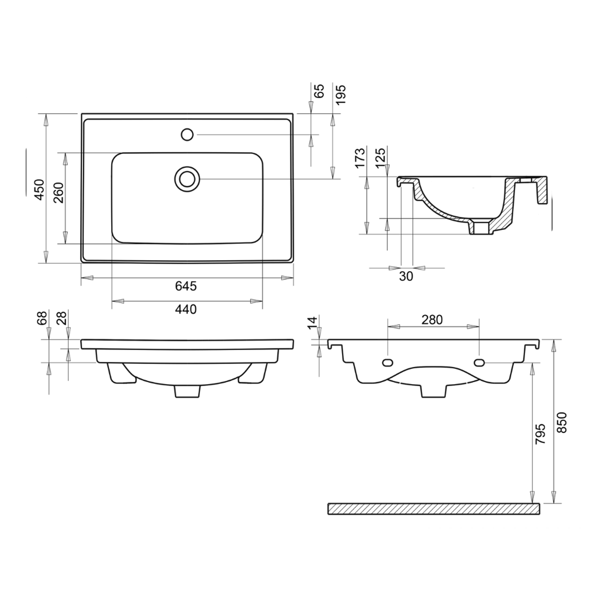 Turavit Bella 65 cm Etajerli Lavabo