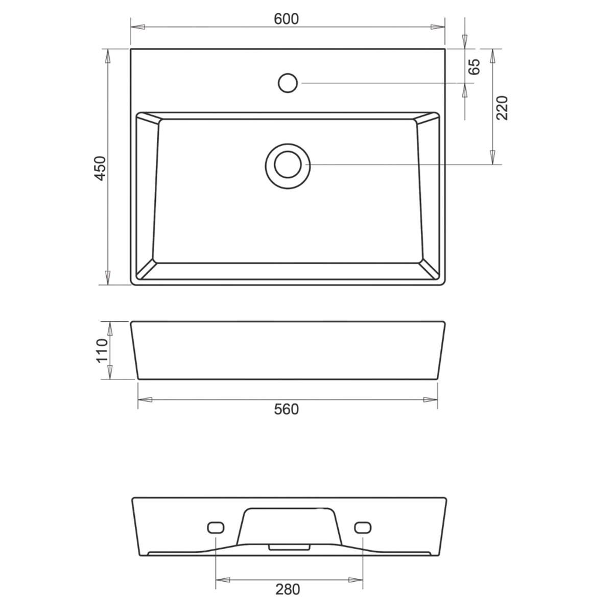 Turavit Vega 60 cm Lavabo